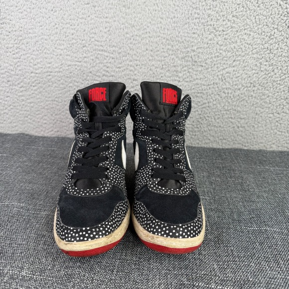 Nike Dunk Sky High Womens 10 Black Polka Dot Hidden Wedge Sneakers 705148-001 - Picture 3 of 9